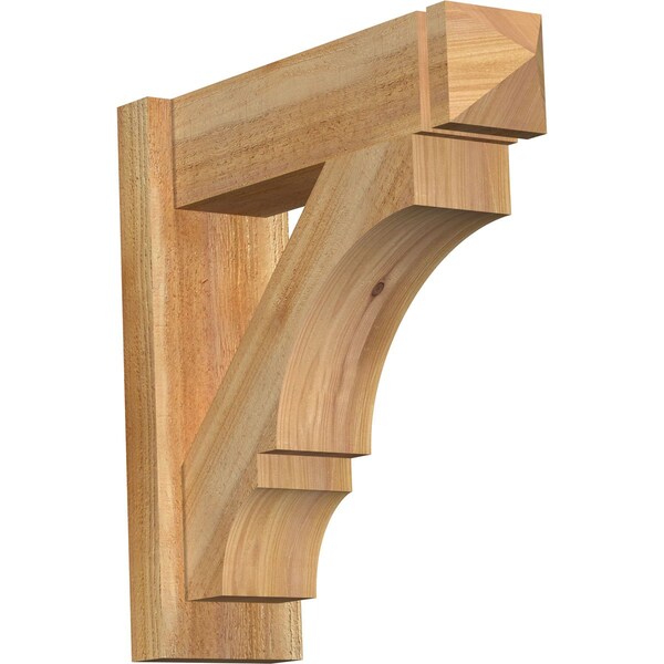 Ekena Millwork Balboa Rough Sawn Arts and Crafts Outlooker, Western Red Cedar, 6"W x 20"D x 20"H OUT06X20X20BOA03RWR - main